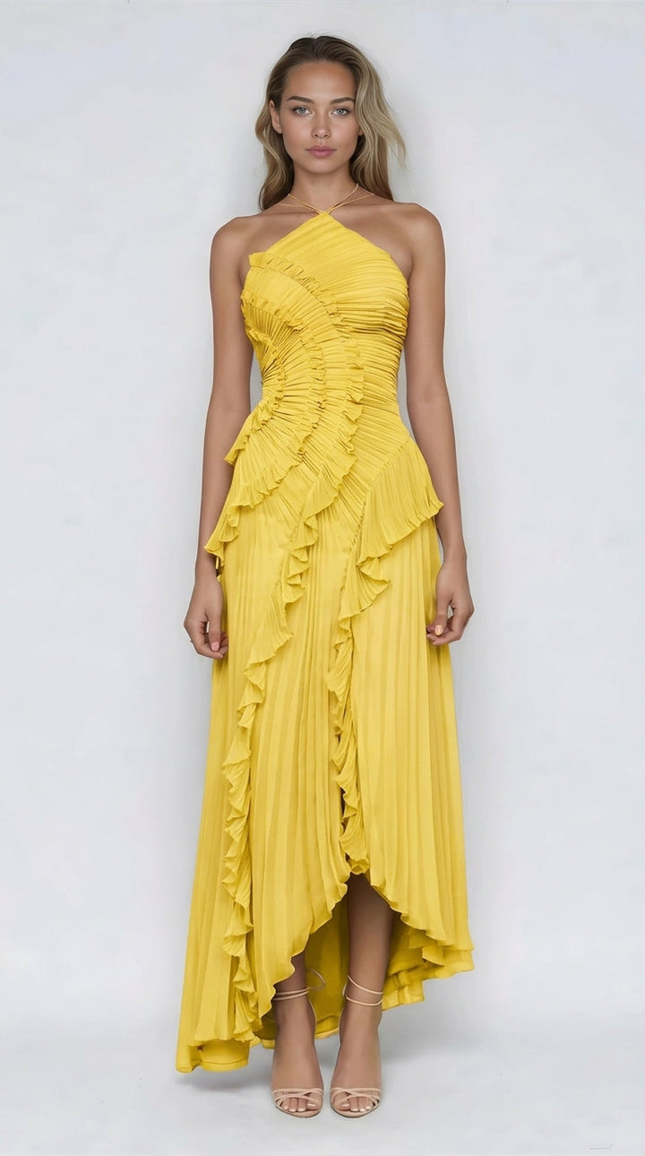 Sancia - Gestuftes Midikleid mit Rüschen