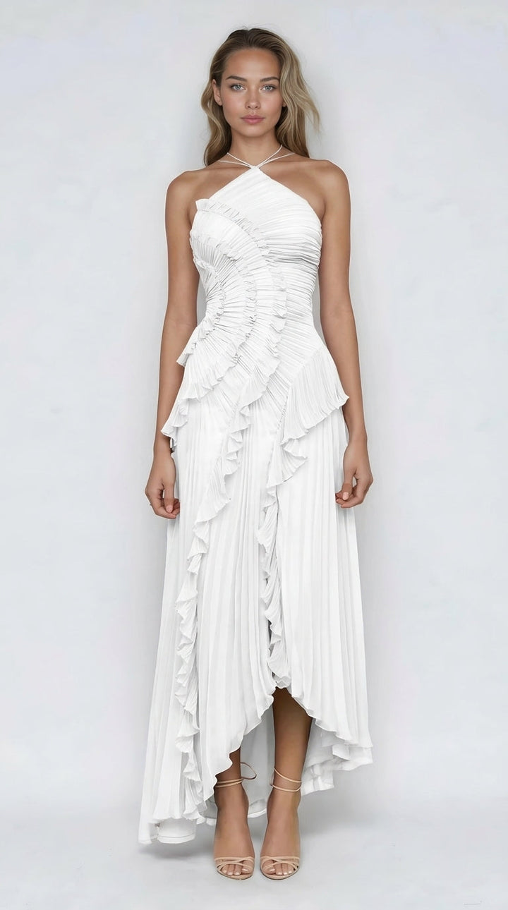Sancia - Gestuftes Midikleid mit Rüschen