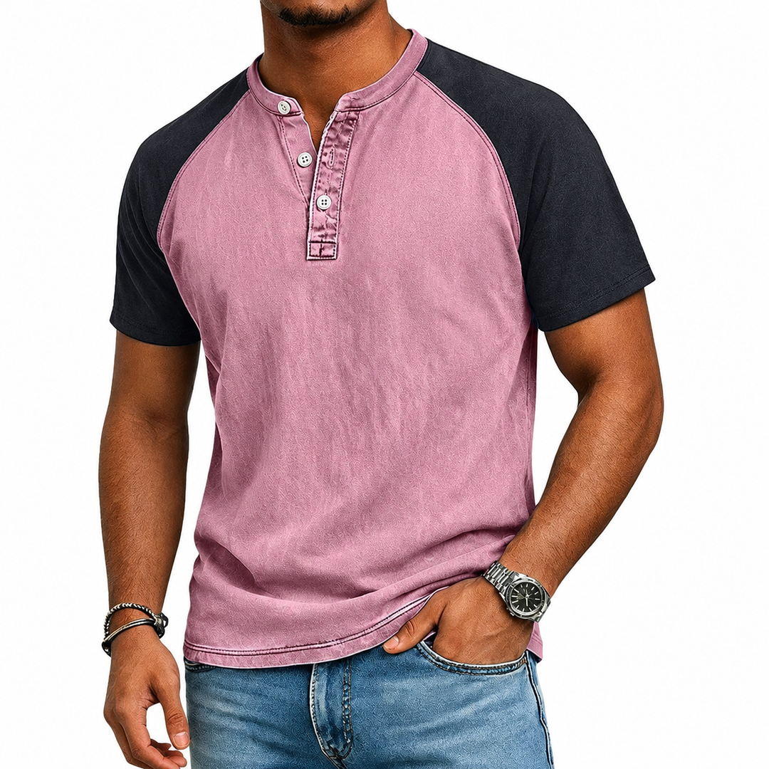Edgehill - Vintage-gewaschenes Henley-Shirt