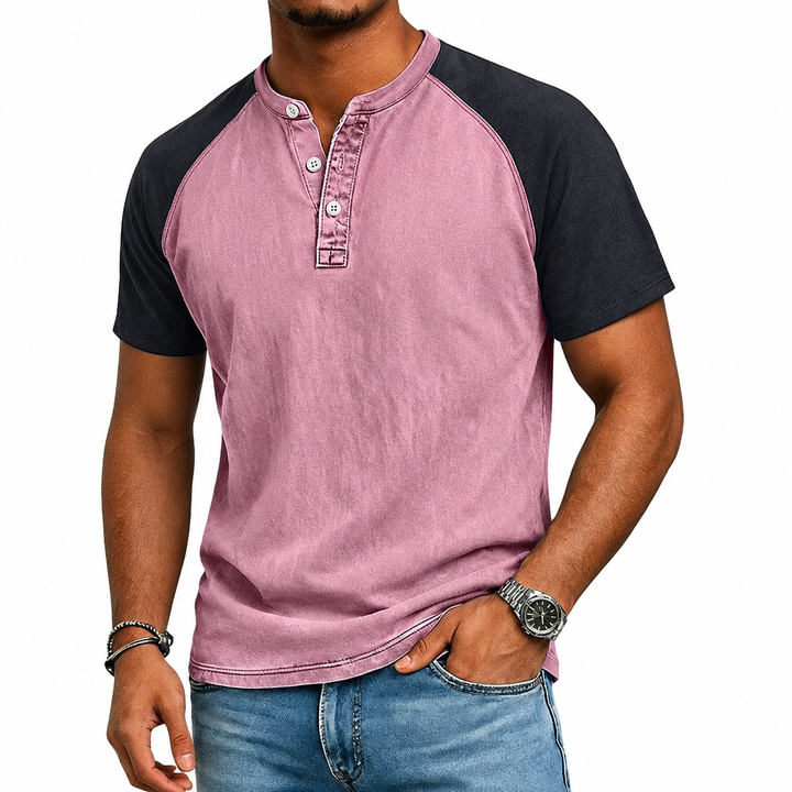 Edgehill - Vintage-gewaschenes Henley-Shirt