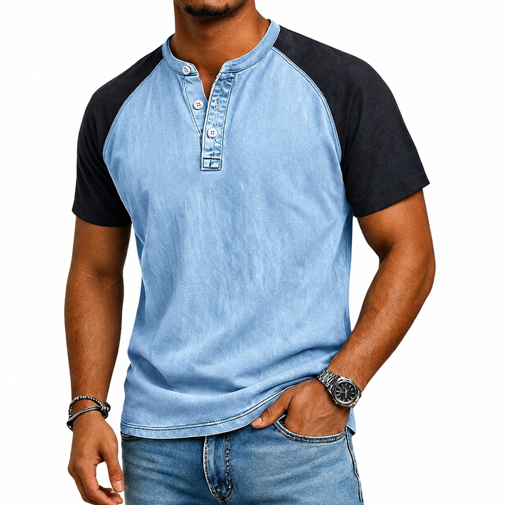 Edgehill - Vintage-gewaschenes Henley-Shirt