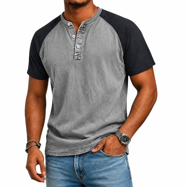 Edgehill - Vintage-gewaschenes Henley-Shirt