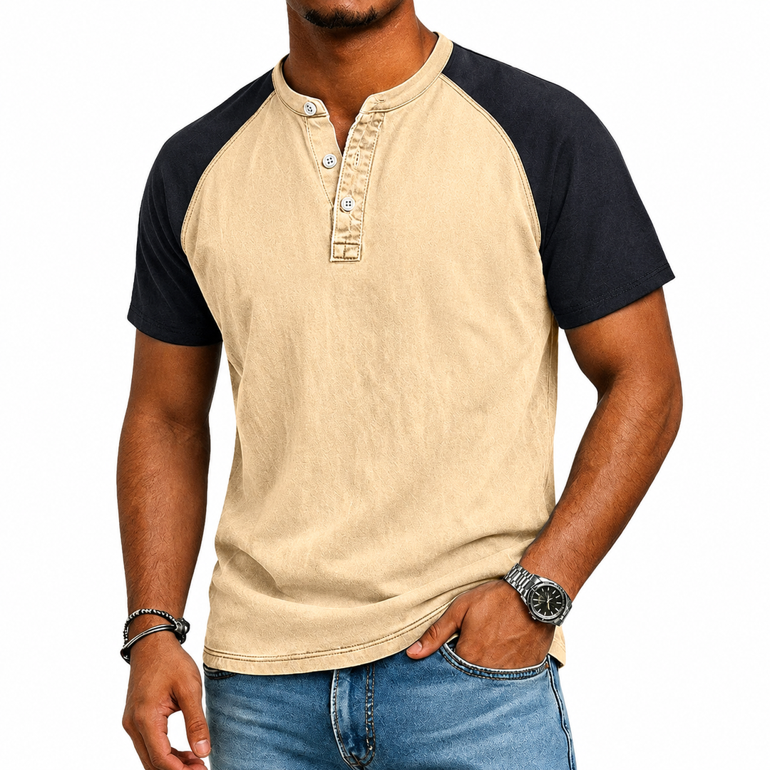 Edgehill - Vintage-gewaschenes Henley-Shirt