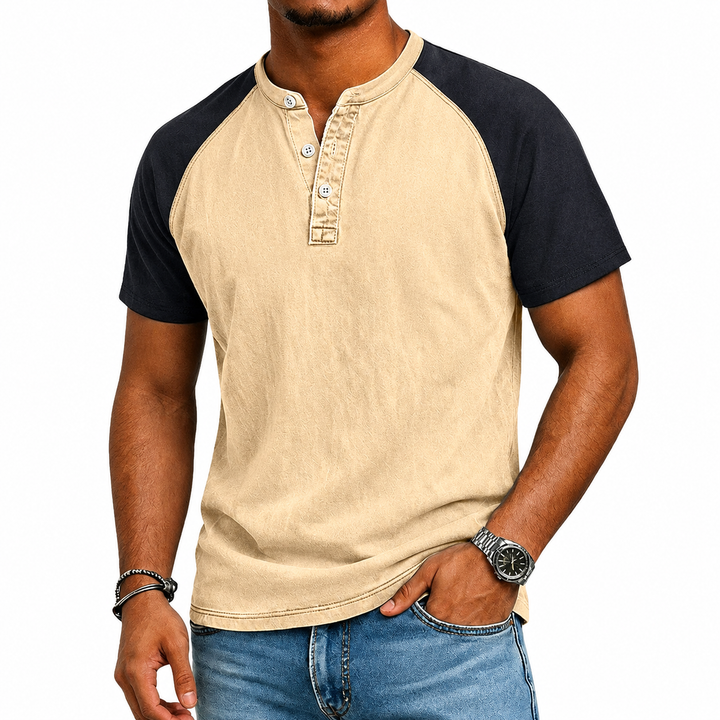 Edgehill - Vintage-gewaschenes Henley-Shirt