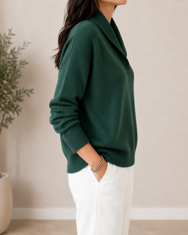 Amandina - Softtouch V-Ausschnitt-Pullover
