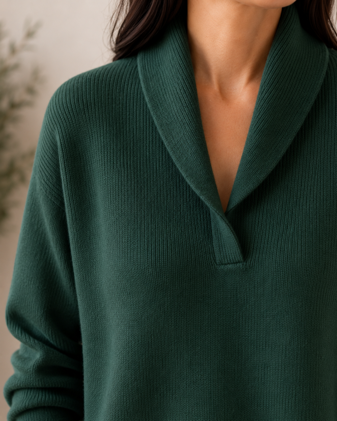 Amandina - Softtouch V-Ausschnitt-Pullover