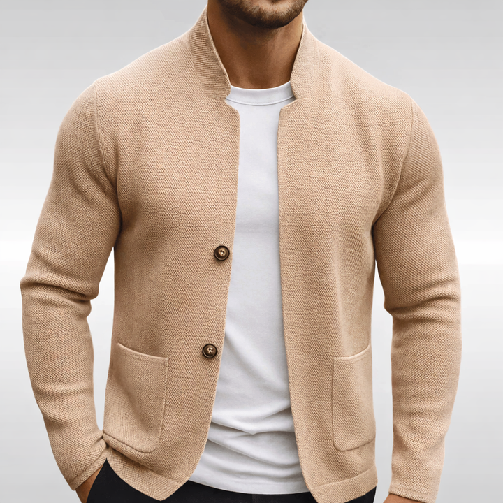 Eldhaven - Strukturierter Blazer mit Mandarinkragen