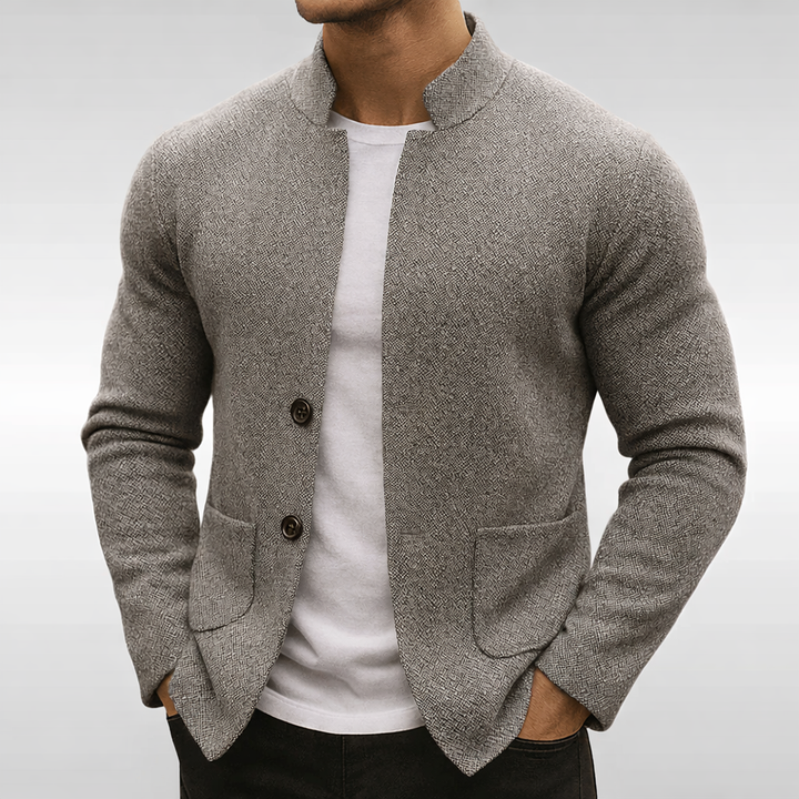 Eldhaven - Strukturierter Blazer mit Mandarinkragen
