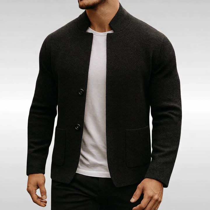 Eldhaven - Strukturierter Blazer mit Mandarinkragen