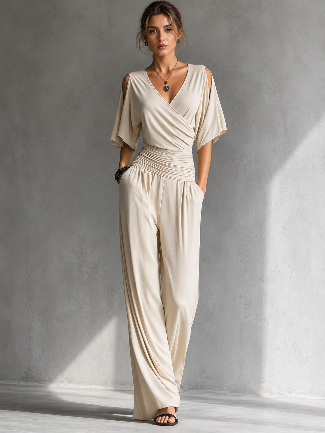 Odelisse - Softtouch-Wickel-Jumpsuit