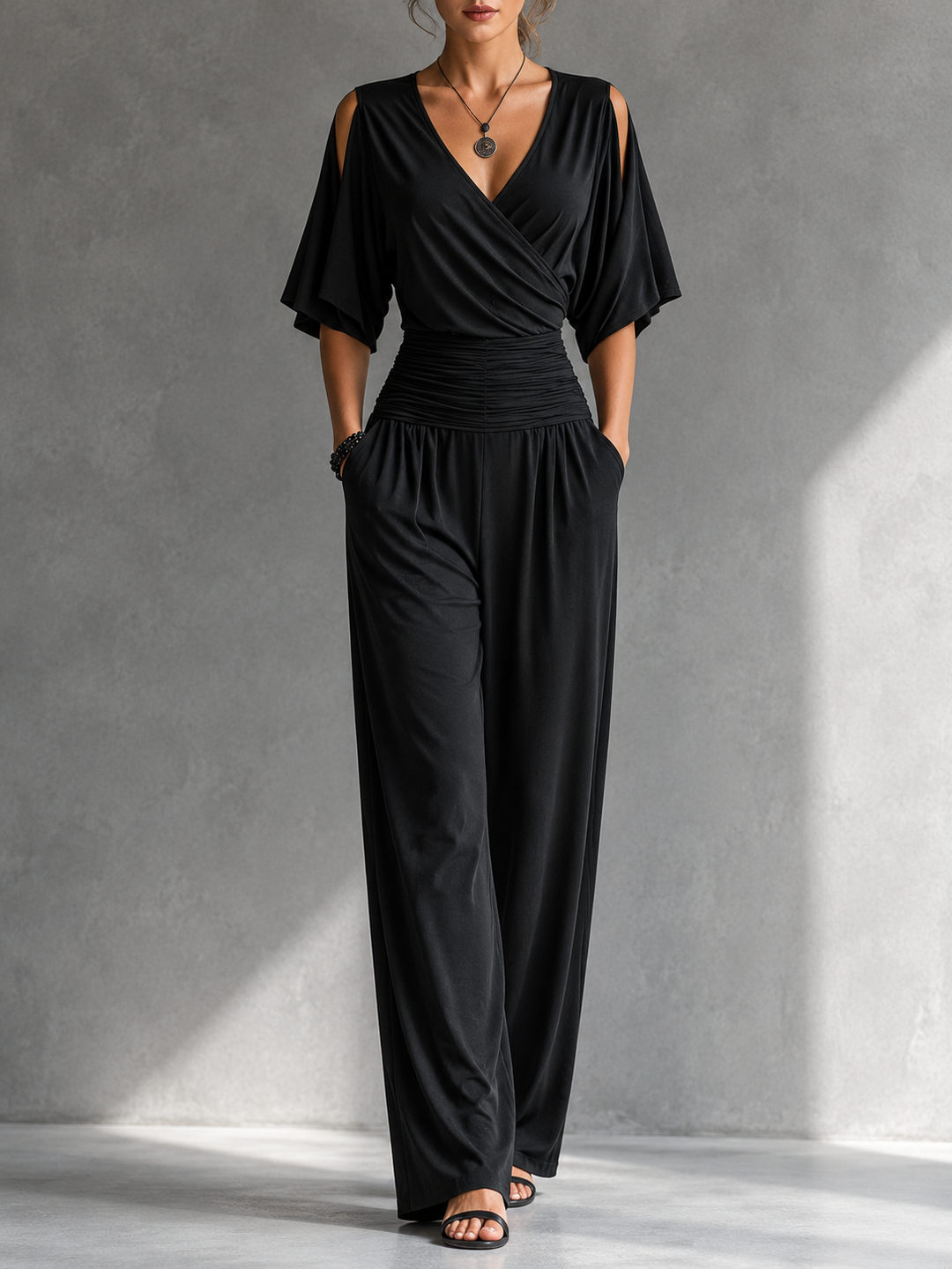 Odelisse - Softtouch-Wickel-Jumpsuit