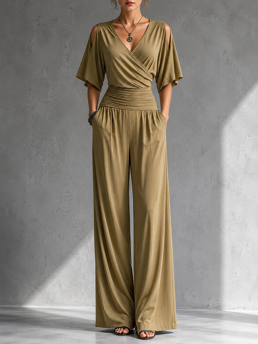 Odelisse - Softtouch-Wickel-Jumpsuit