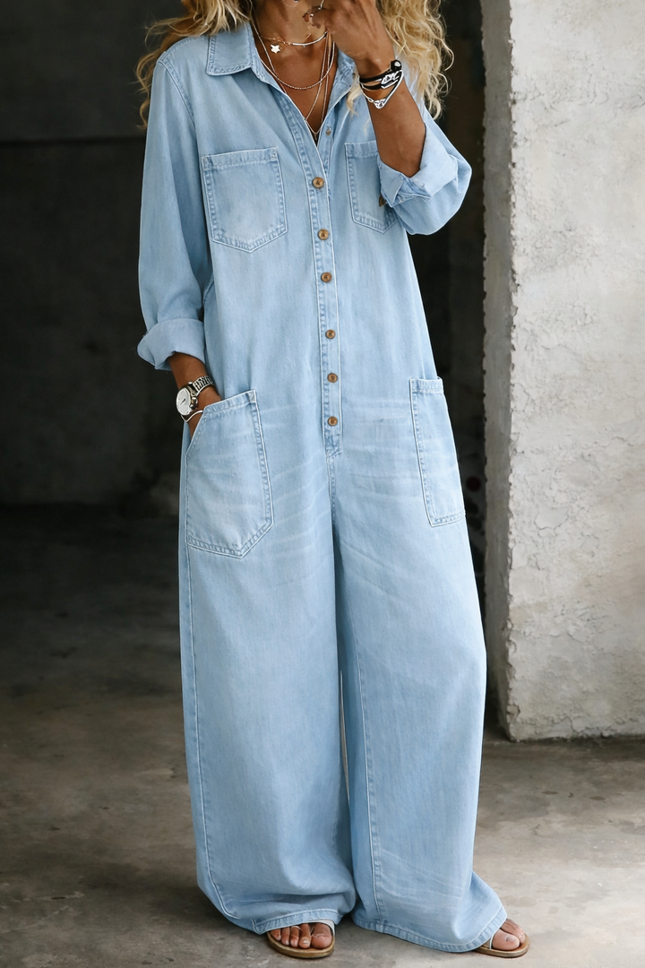 Thalassa - Legerer Denim-Jumpsuit