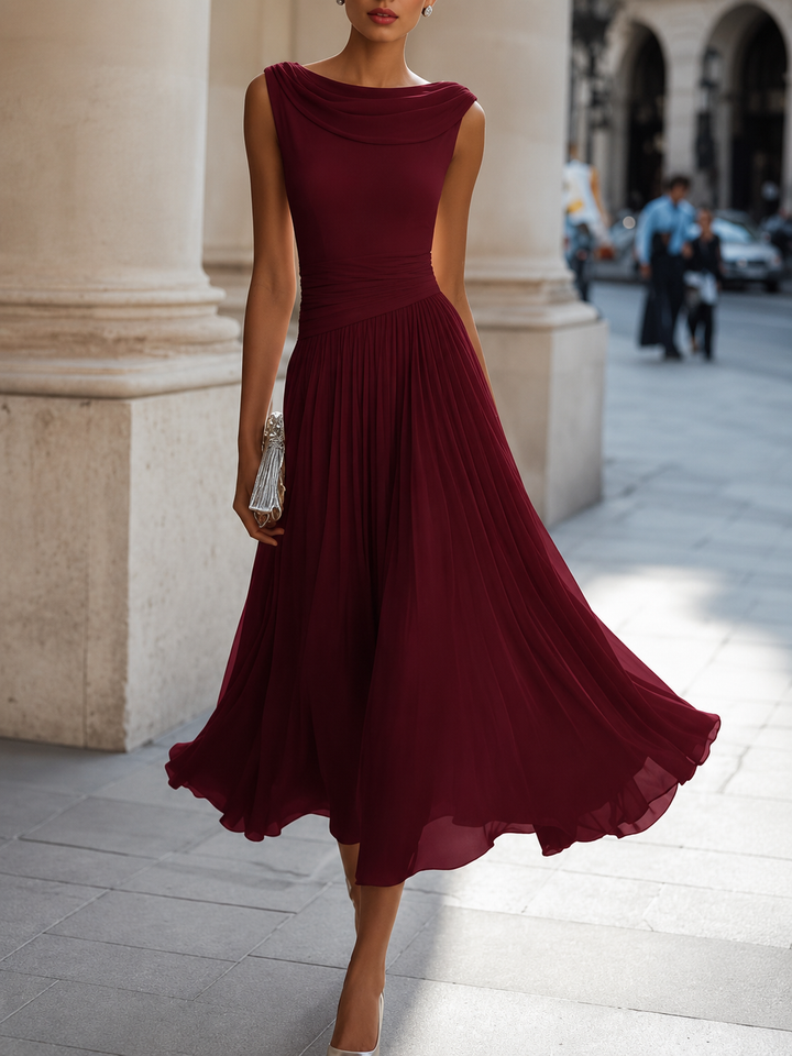Carissa - Elegantes drapiertes Midikleid