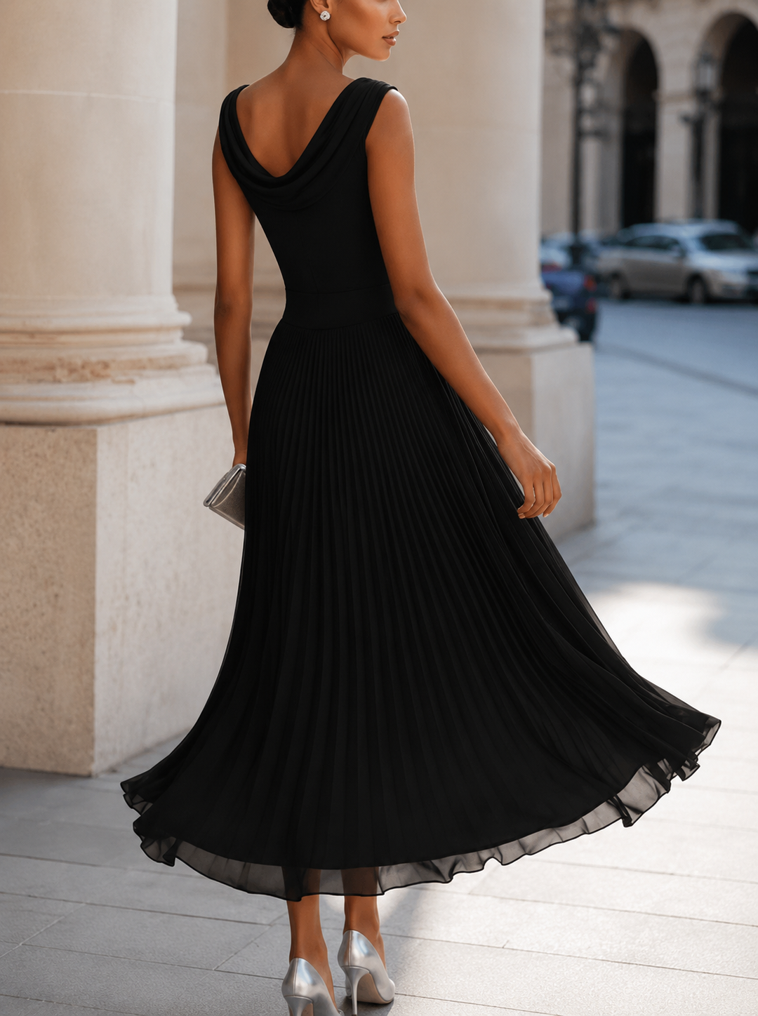 Carissa - Elegantes drapiertes Midikleid