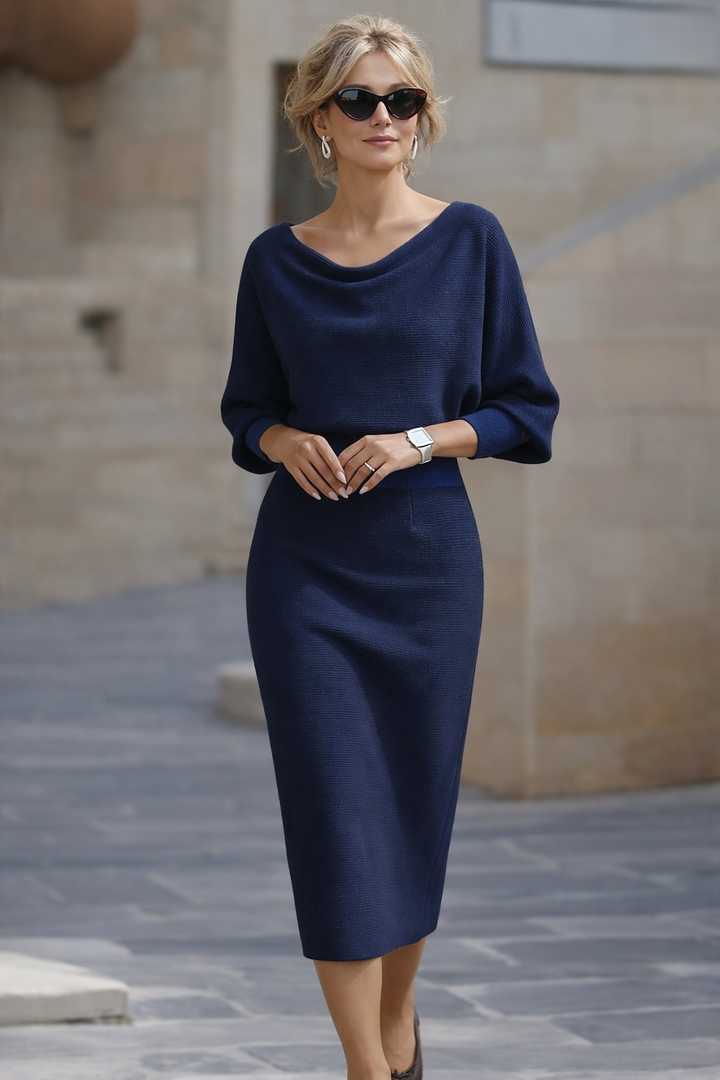 Avalon - Softtouch-Midikleid mit Fledermausärmeln
