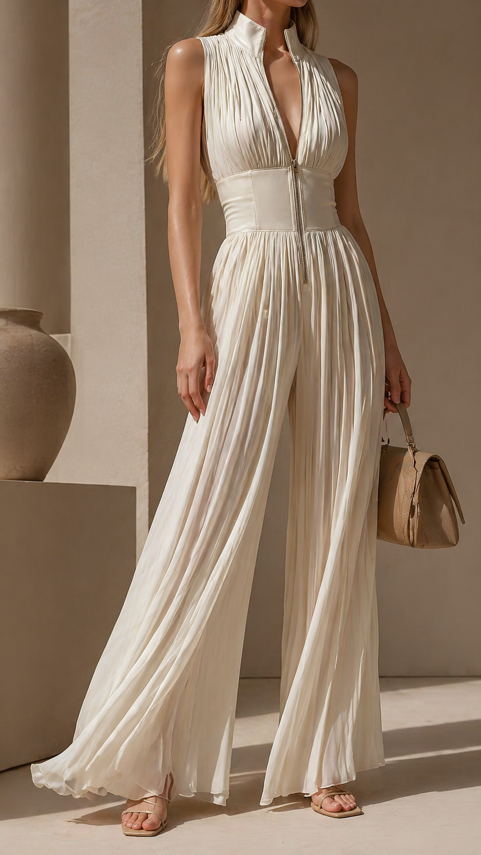 Umberlynn - Raffinierter Plissee-Jumpsuit