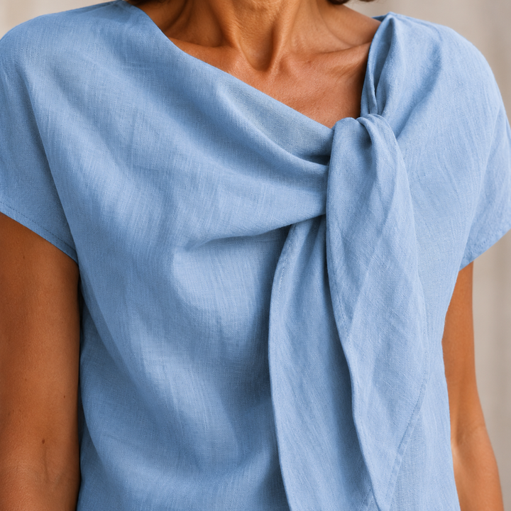 Elissara - Luftiges Kleid mit Schleifen-Ausschnitt