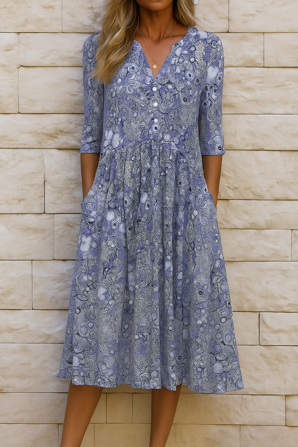 Lirenne - Soft-Touch-Midikleid