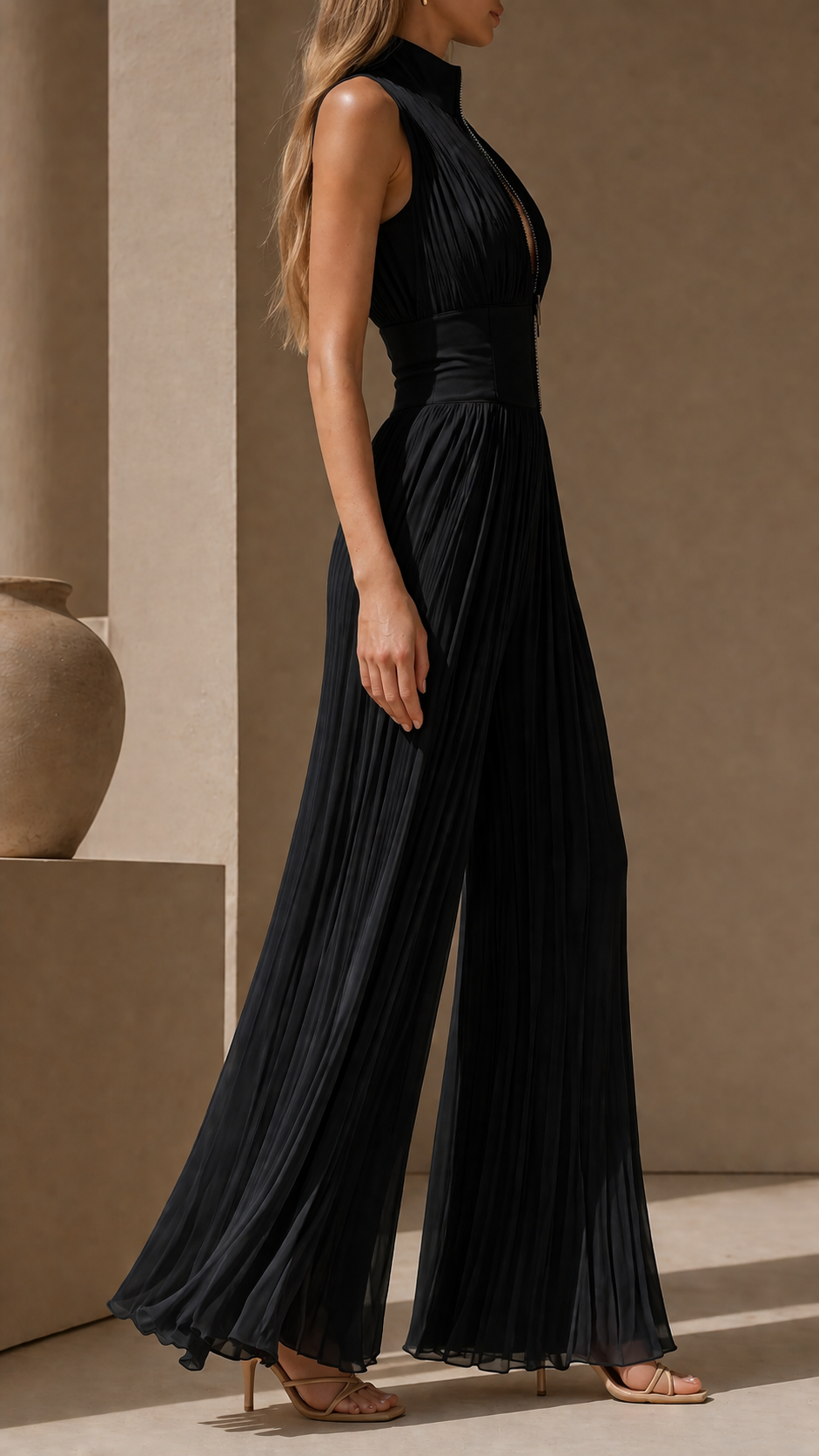 Umberlynn - Raffinierter Plissee-Jumpsuit