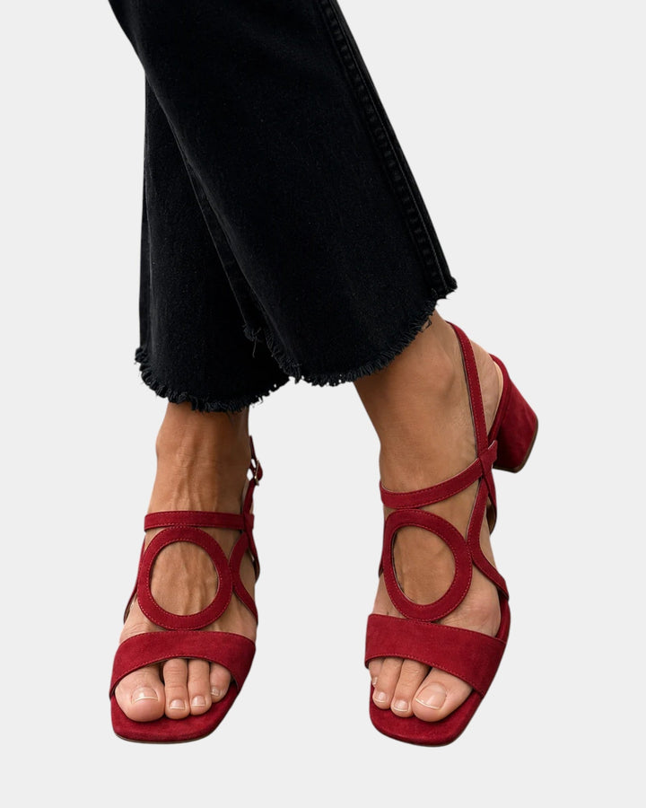 Florette - Sandaletten mit Cut-out-Riemen und Blockabsatz