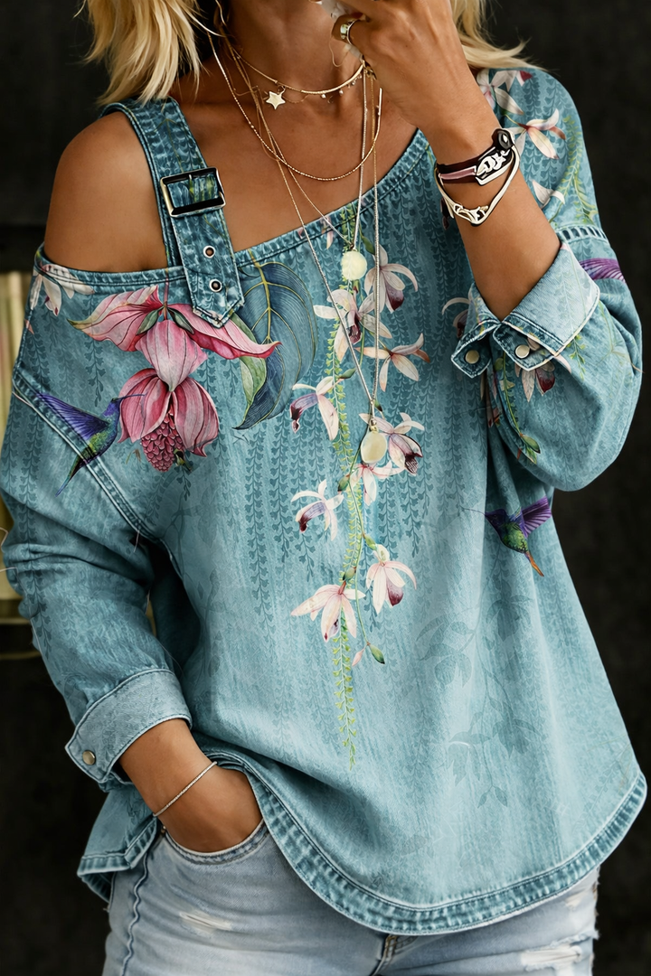 Hailey - Schulterfreies Soft-Touch-Top