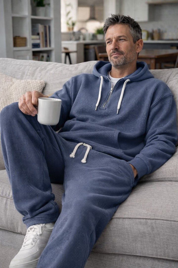 Osric - Waffelstrick-Set aus Hoodie und Jogger