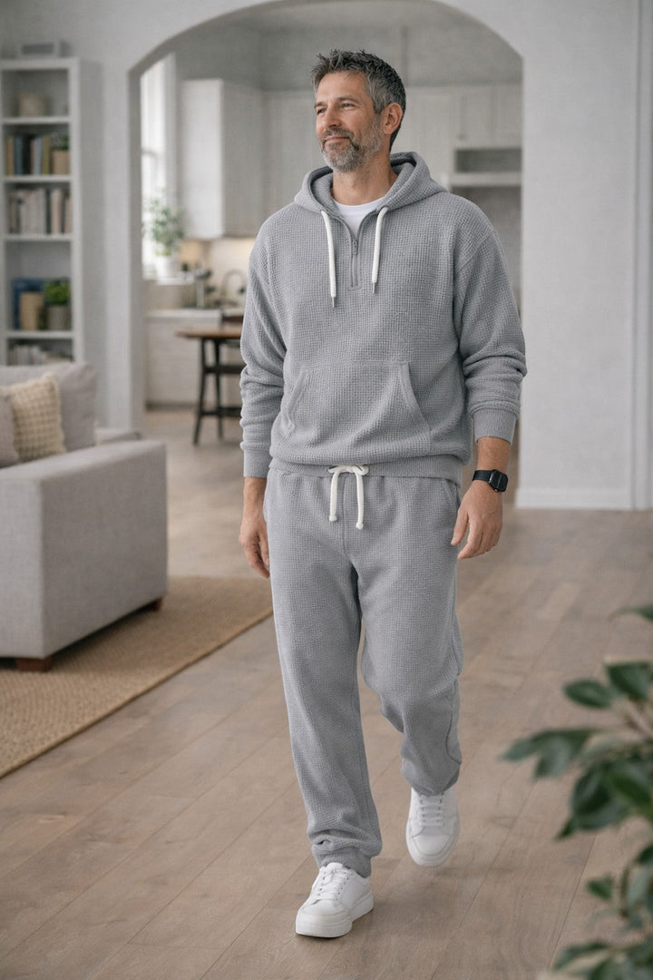 Osric - Waffelstrick-Set aus Hoodie und Jogger