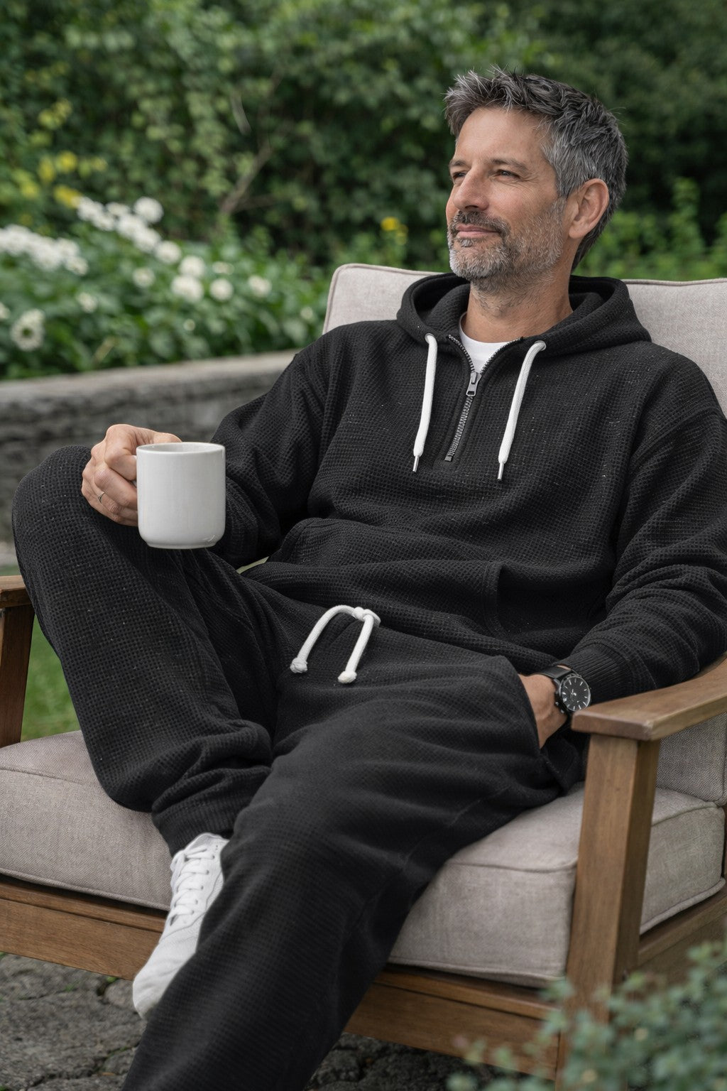 Osric - Waffelstrick-Set aus Hoodie und Jogger
