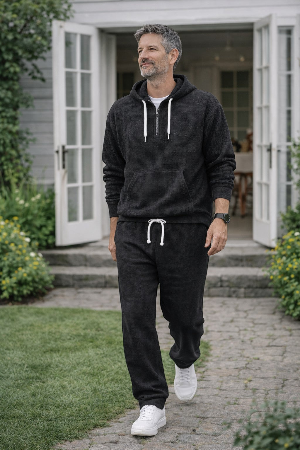 Osric - Waffelstrick-Set aus Hoodie und Jogger