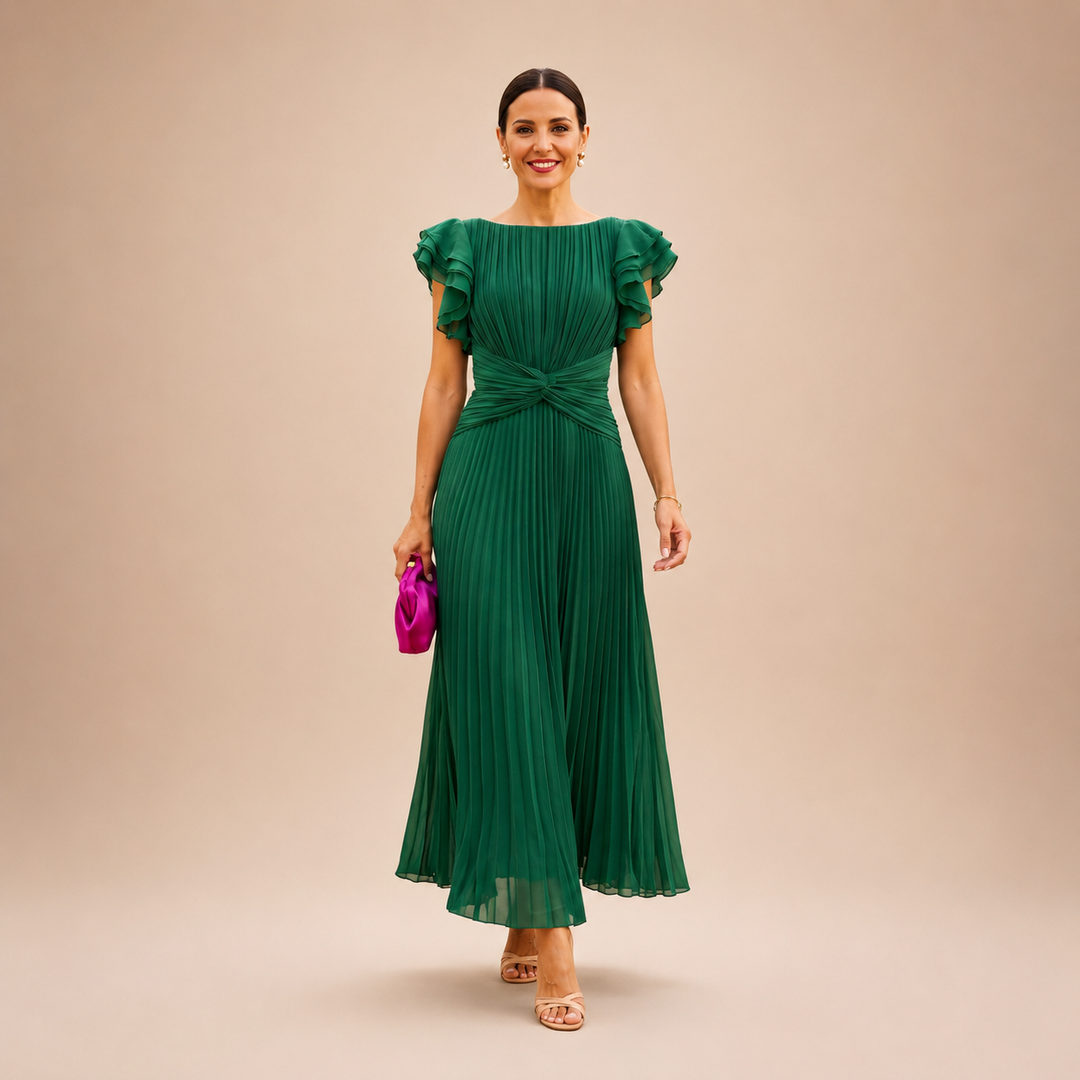 Novalie - Fließendes Plissee-Maxikleid