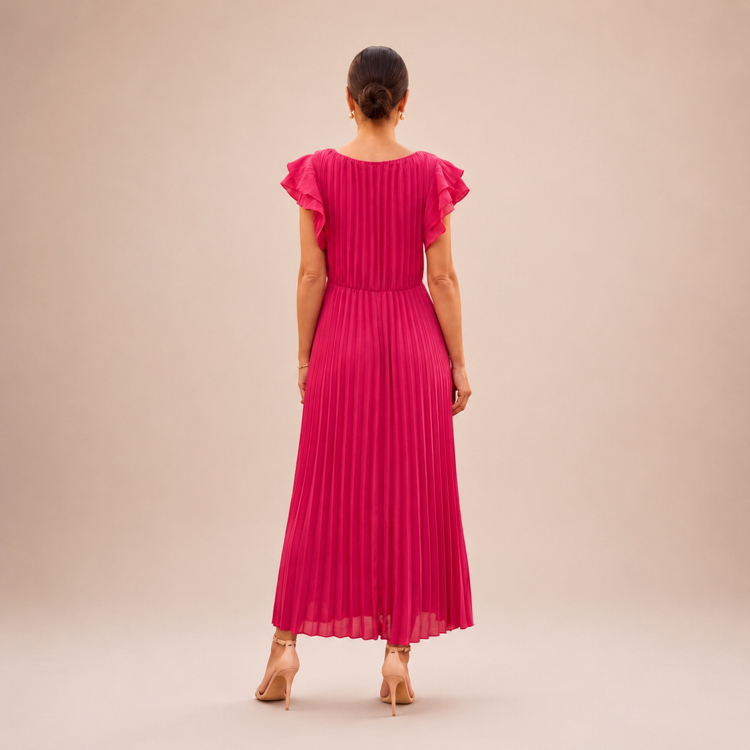 Novalie - Fließendes Plissee-Maxikleid