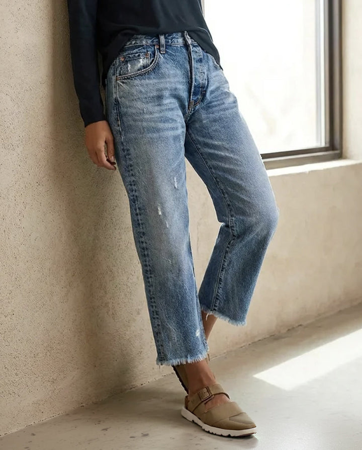 Zelda - Verkürzte Premium-Stretch-Jeans