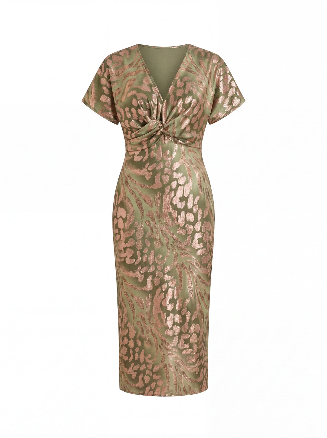 Selina - Drapiertes Kleid mit Knotendetail an der Taille