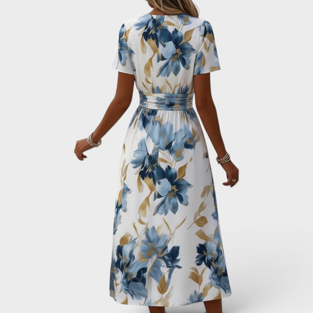 Carmen - Wickel-Maxikleid mit Blumenprint und weichem Griff