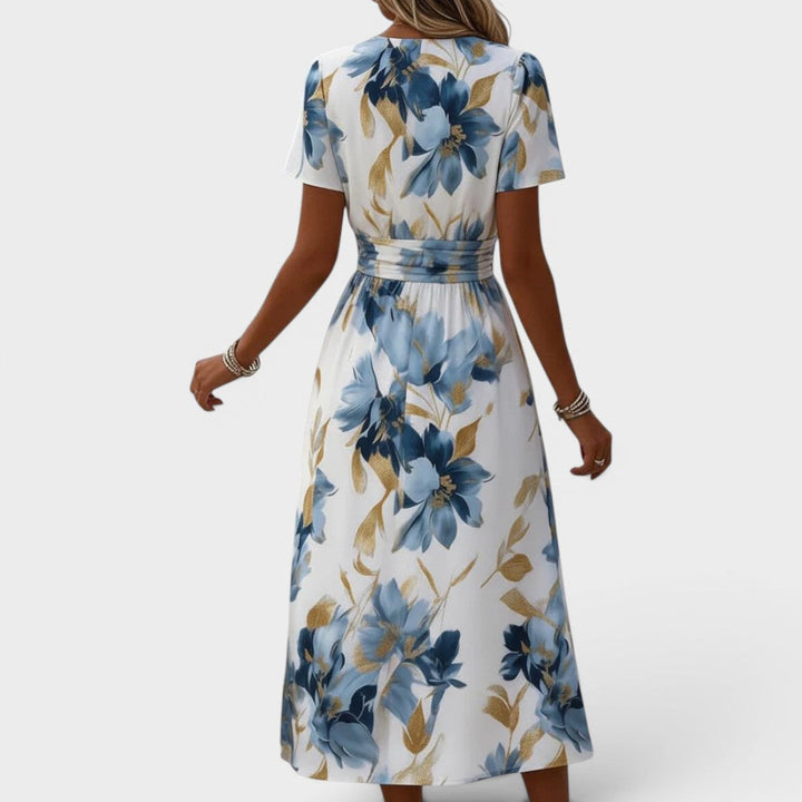 Carmen - Wickel-Maxikleid mit Blumenprint und weichem Griff