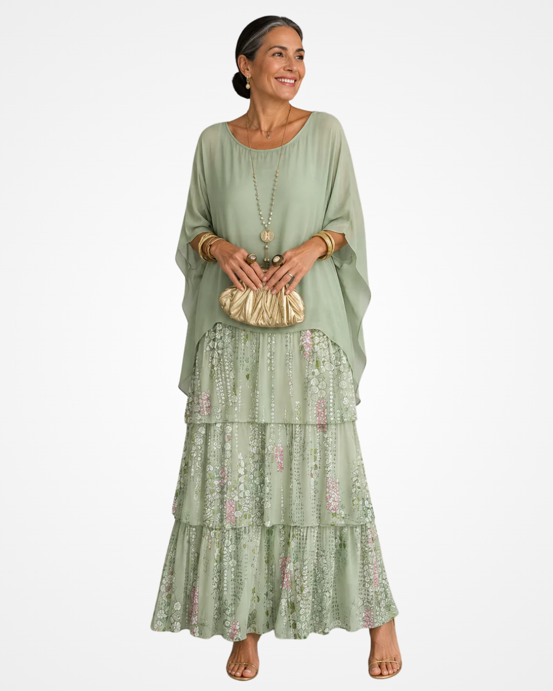 Sylvia - Fließendes Maxikleid mit weichem Griff