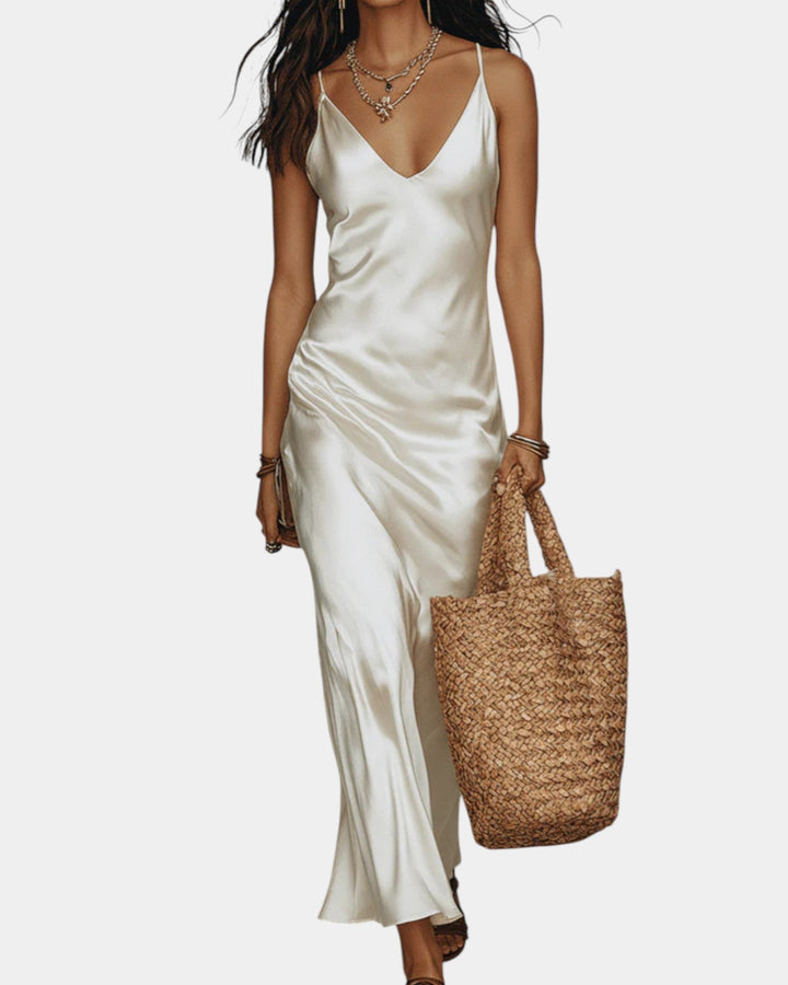 Thalia - Satin-Maxikleid
