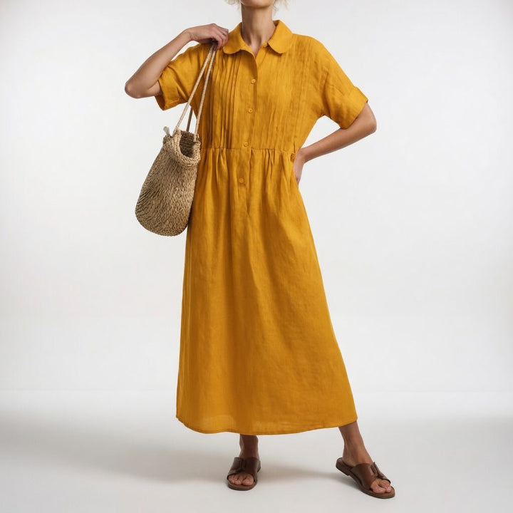 Jorisa - kurzärmeliges Midikleid