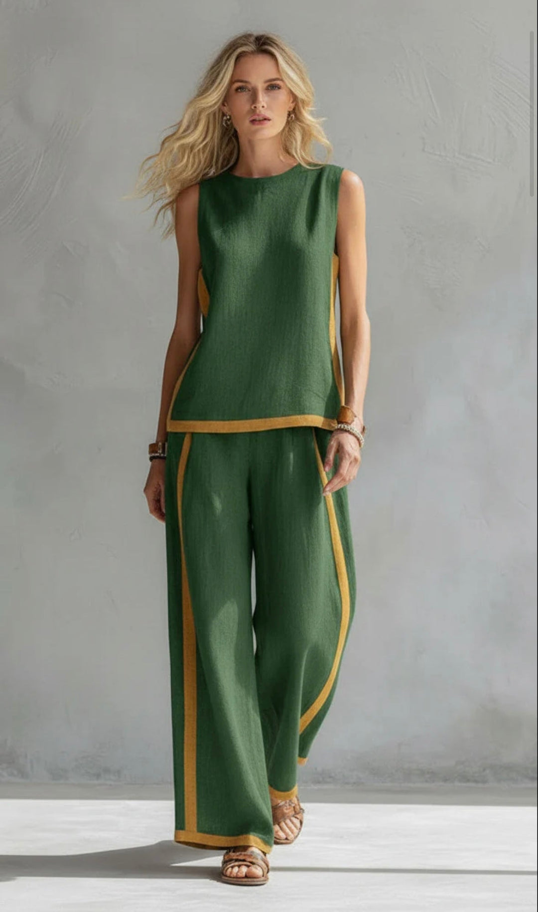 Quella - Fließendes Top & Hosen-Set