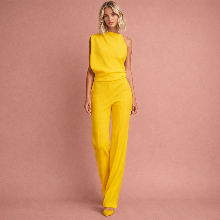 Georgiana - Ärmelloser luftiger Jumpsuit mit weitem Bein