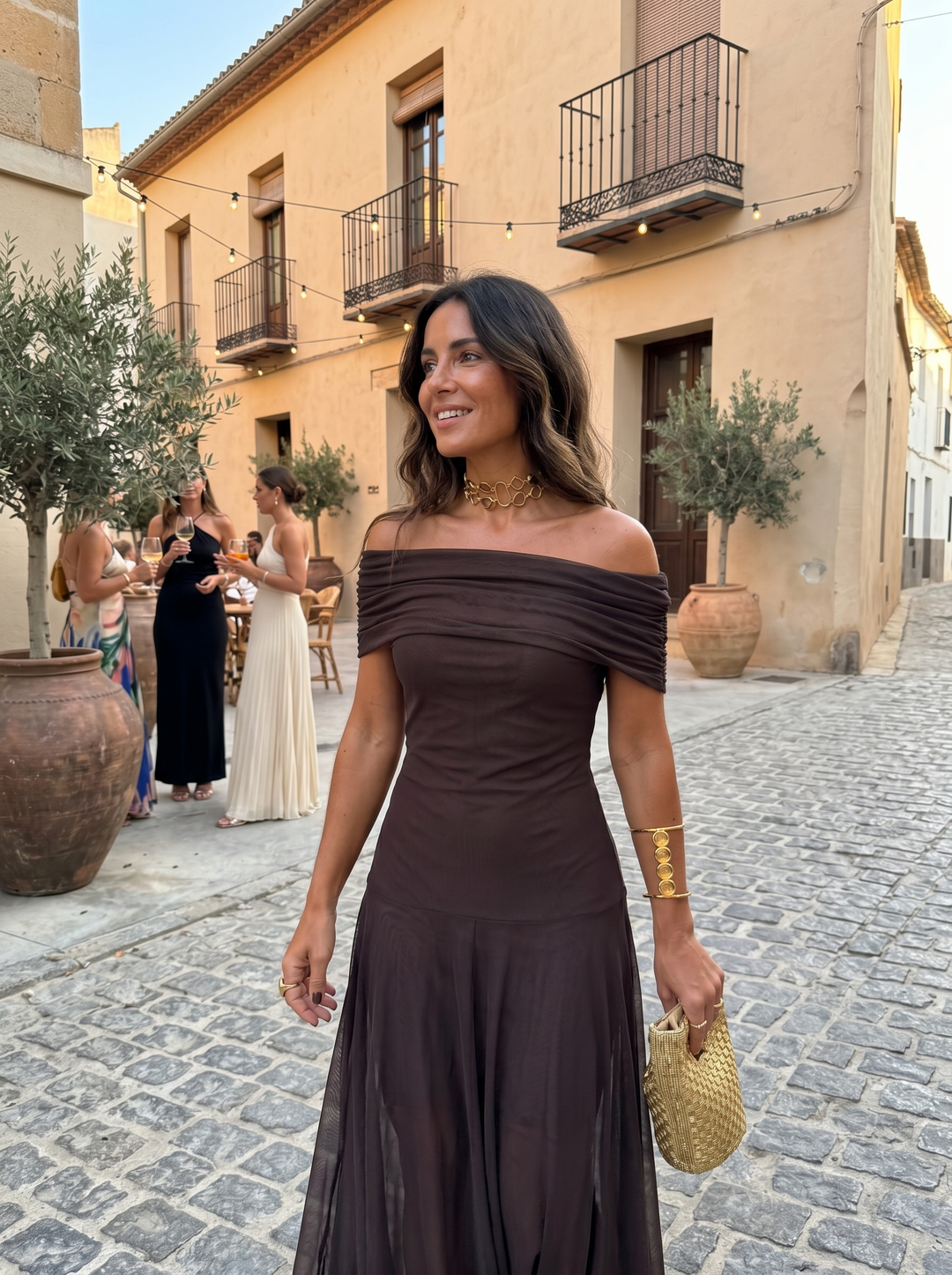 Kaida - Drapiertes Carmen-Kleid
