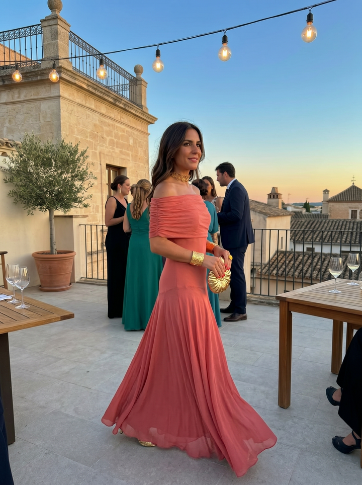 Kaida - Drapiertes Carmen-Kleid