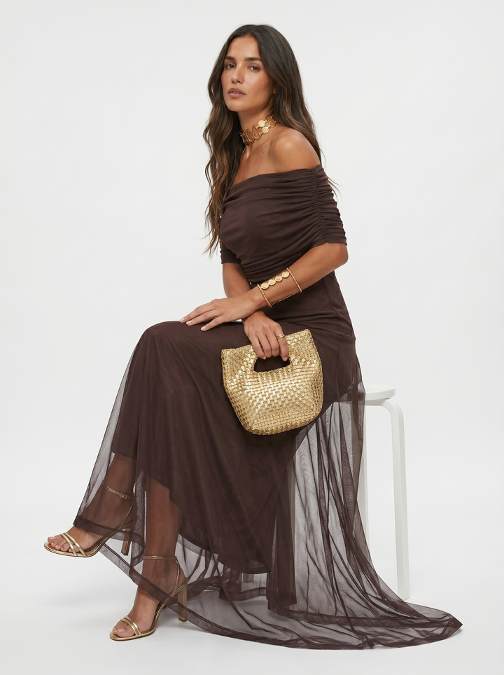 Kaida - Drapiertes Carmen-Kleid