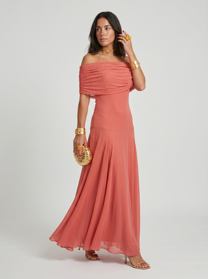 Kaida - Drapiertes Carmen-Kleid