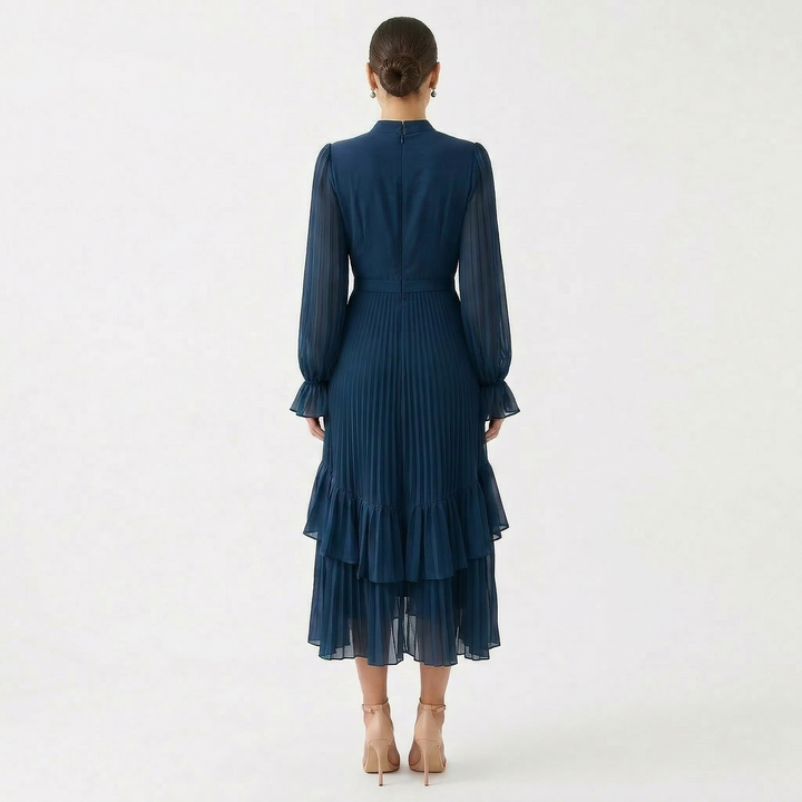 Kiana - Skulpturales Plissee-Abendkleid
