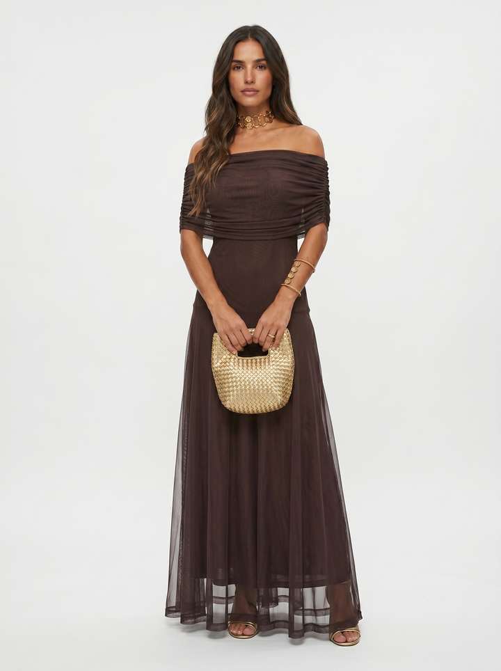 Kaida - Drapiertes Carmen-Kleid