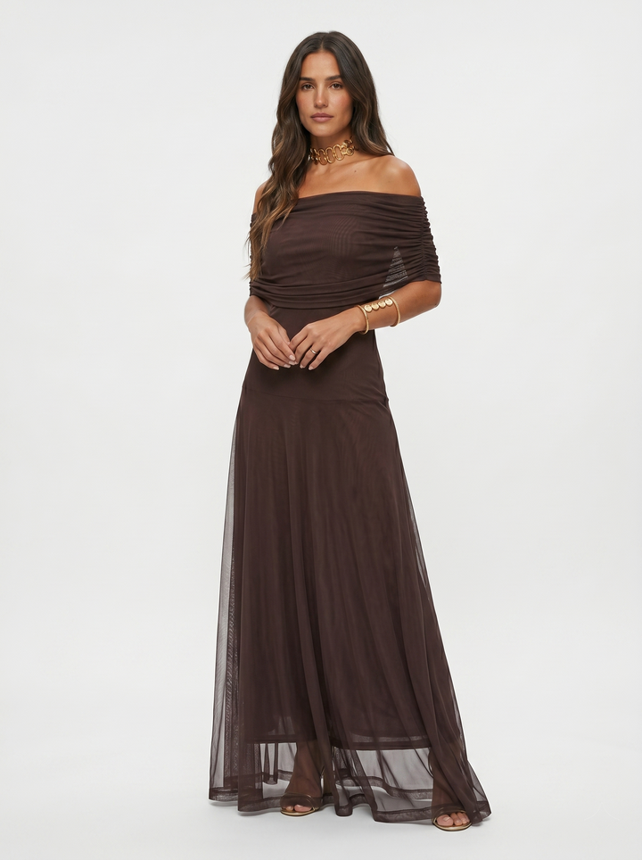Kaida - Drapiertes Carmen-Kleid