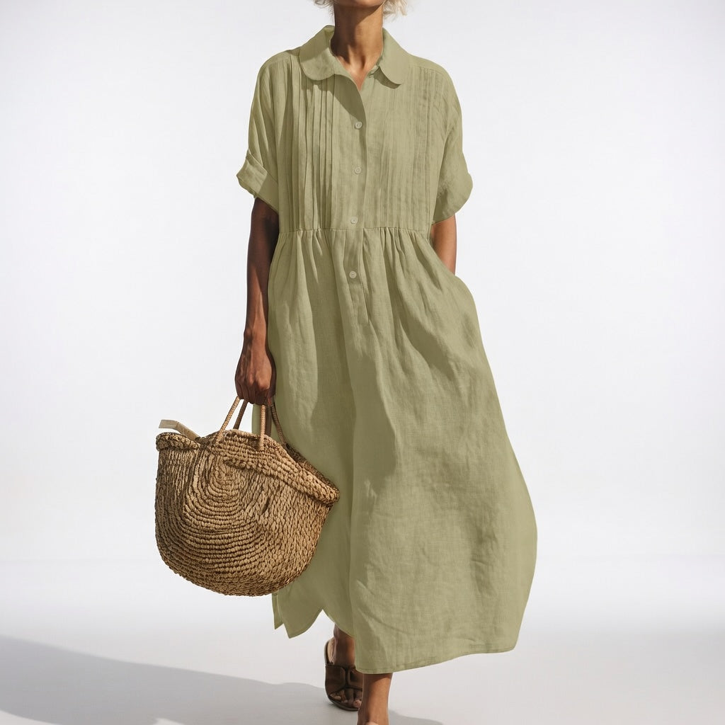 Jorisa - kurzärmeliges Midikleid