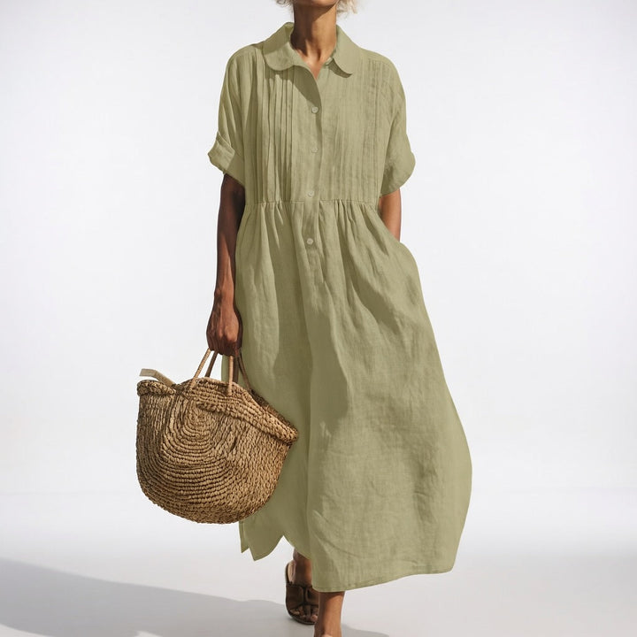 Jorisa - kurzärmeliges Midikleid